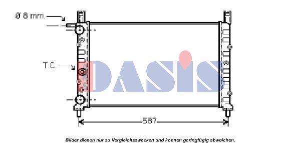 AKS DASIS Radiators, Motora dzesēšanas sistēma 080190N